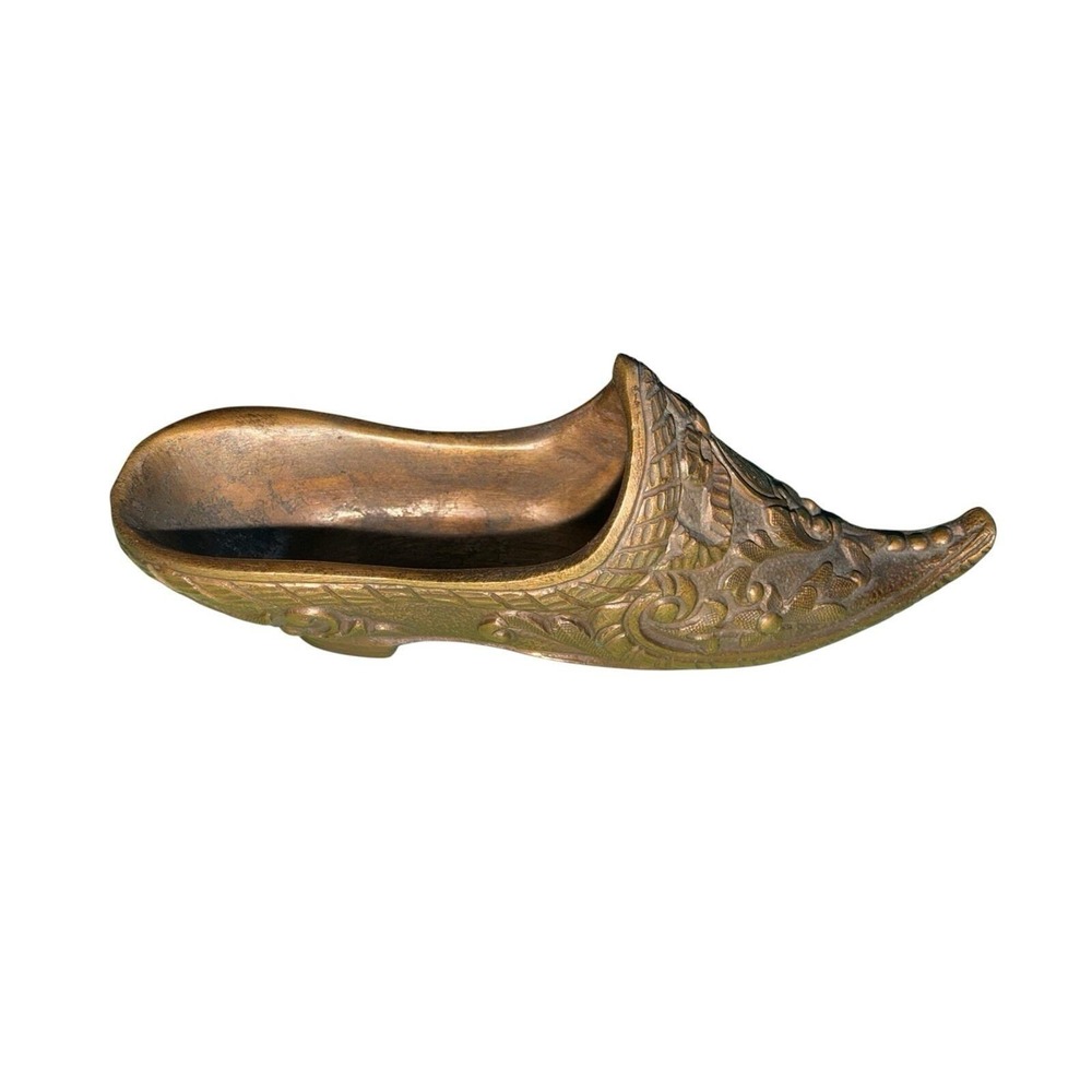 Bronze Miniature Shoe with Crest Emblem "D" 3 inch